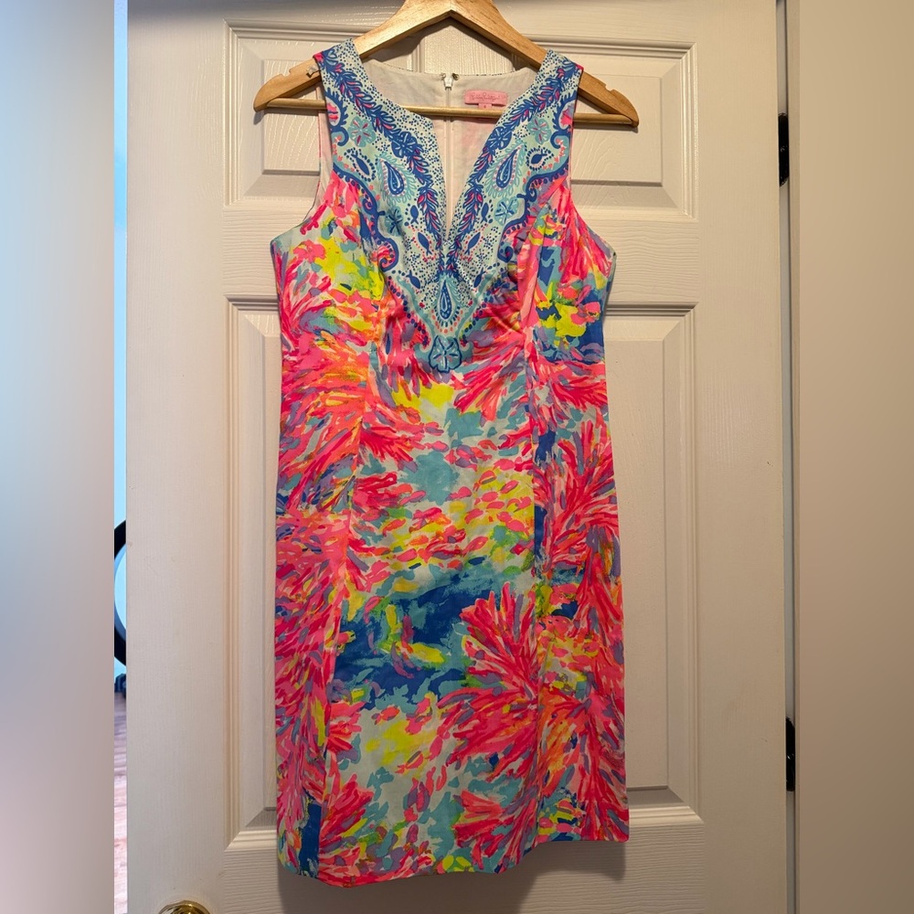 Lilly Pulitzer Fallon shift dress palm beach coral size 4